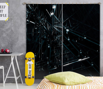 3D Night Lights 050 Noirblanc777 Curtain Curtains Drapes Curtains AJ Creativity Home 