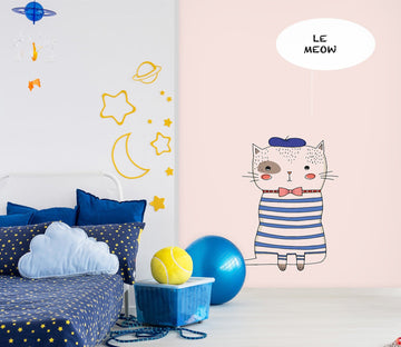 3D Cute White Cat 1474 Boris Draschoff Wall Mural Wall Murals Wallpaper AJ Wallpaper 2 