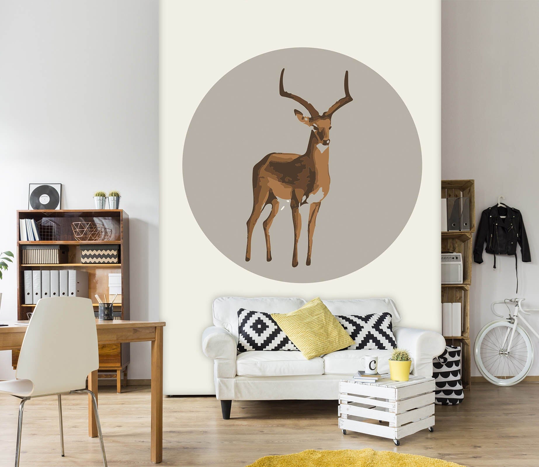 3D Golden Fawn 049 Wall Murals Wallpaper AJ Wallpaper 2 