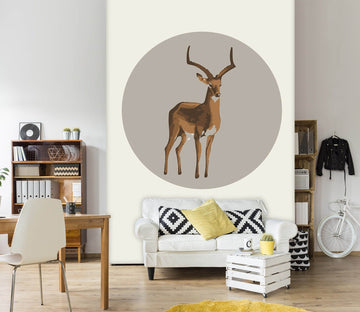 3D Golden Fawn 049 Wall Murals Wallpaper AJ Wallpaper 2 