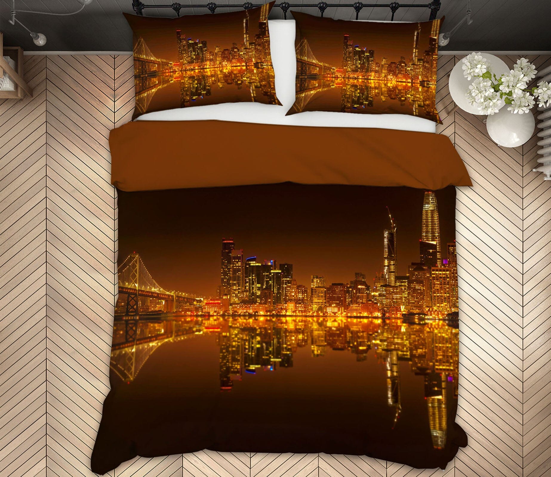 3D Canal Lights 2110 Marco Carmassi Bedding Bed Pillowcases Quilt Quiet Covers AJ Creativity Home 