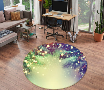 3D Branches 54152 Christmas Round Non Slip Rug Mat Xmas
