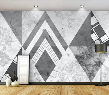 3D Black Geometry WG274 Wall Murals Wallpaper AJ Wallpaper 2 