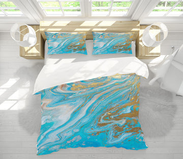 3D Gray Blue Texture 59227 Bed Pillowcases Quilt