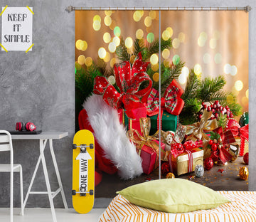 3D Many Gift 52068 Christmas Curtains Drapes Xmas