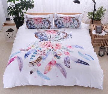 3D Deer Skull Dream Catcher 5062 Bed Pillowcases Quilt