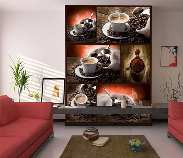 3D Coffee Beans 1100 Wall Murals Wallpaper AJ Wallpaper 2 