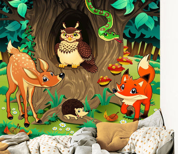 3D Forest Animals 1663 Wall Murals Wallpaper AJ Wallpaper 2 