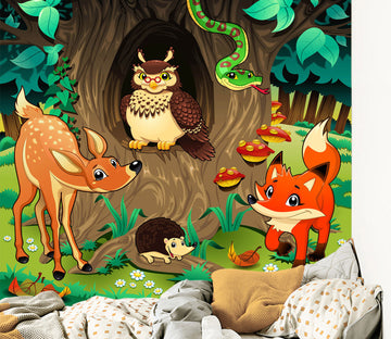 3D Forest Animals 1663 Wall Murals