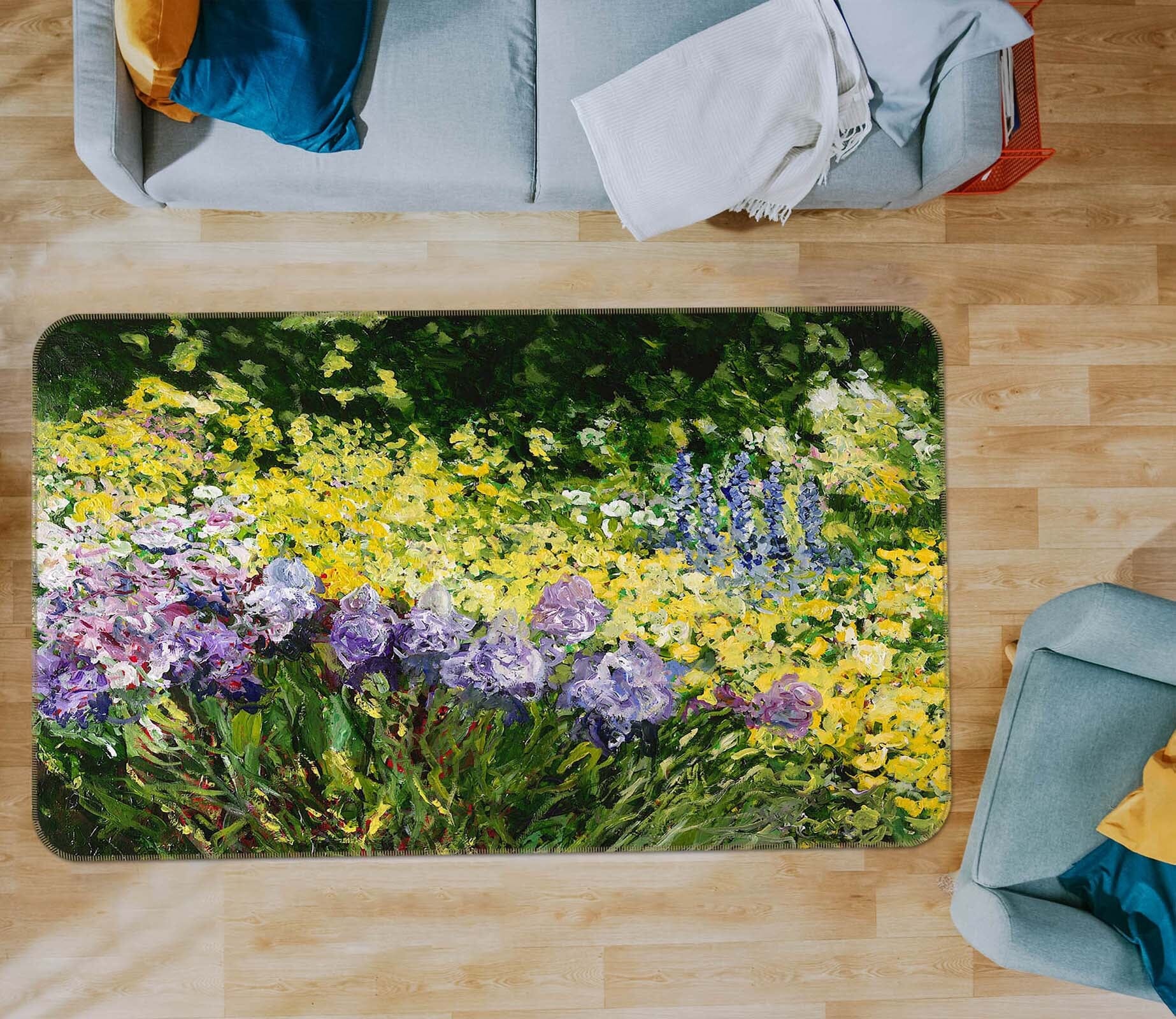 3D Sunshine Blossoms 1013 Allan P. Friedlander Rug Non Slip Rug Mat Mat AJ Creativity Home 