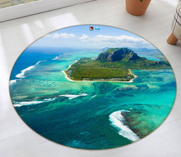 3D Sea Island 69168 Round Non Slip Rug Mat