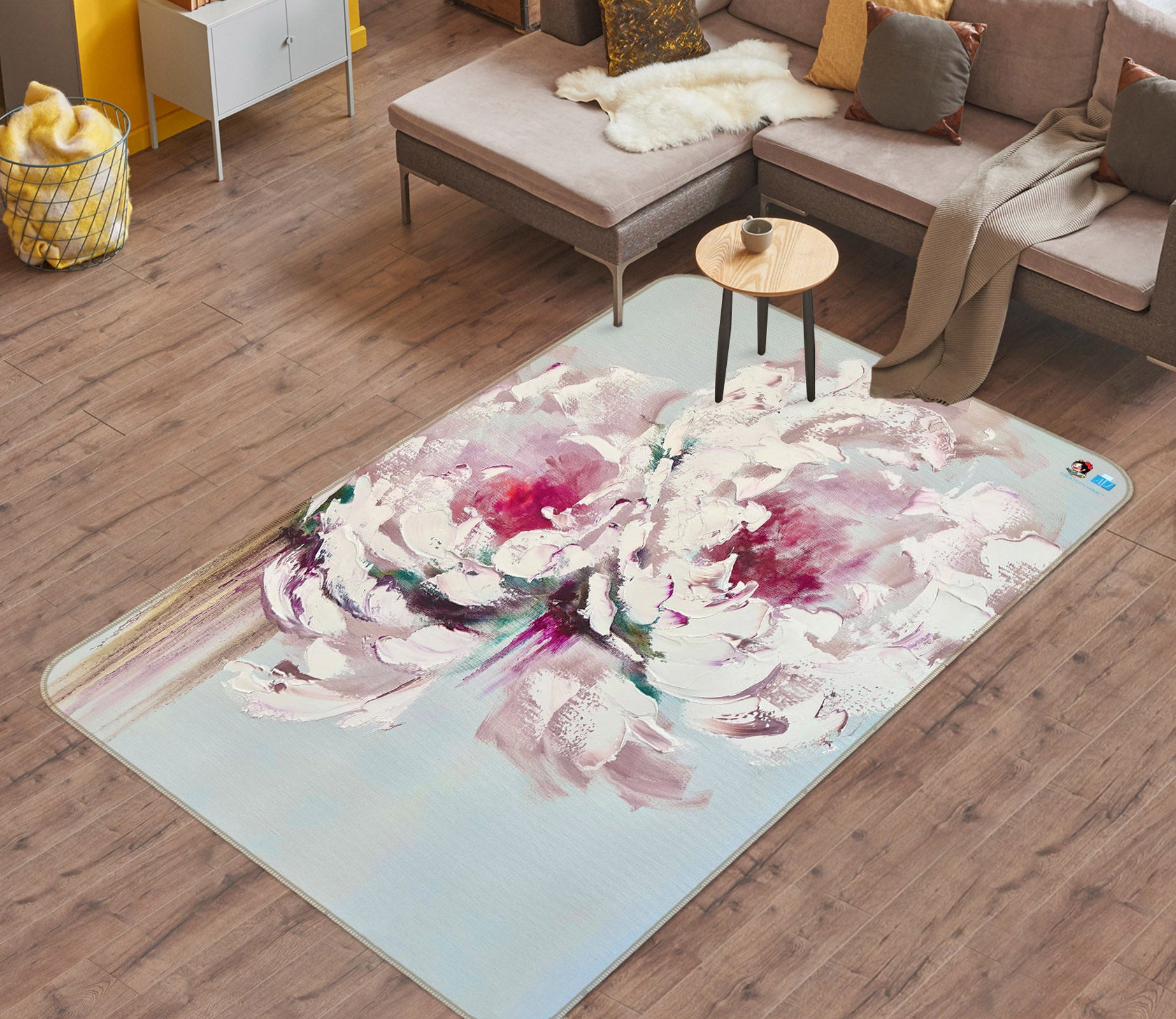 3D Decorative Flower 3869 Skromova Marina Rug Non Slip Rug Mat