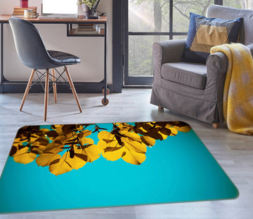 3D Ginkgo Biloba 35103 Non Slip Rug Mat