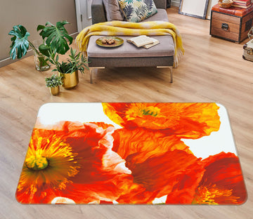 3D Red Flower 32025 Non Slip Rug Mat
