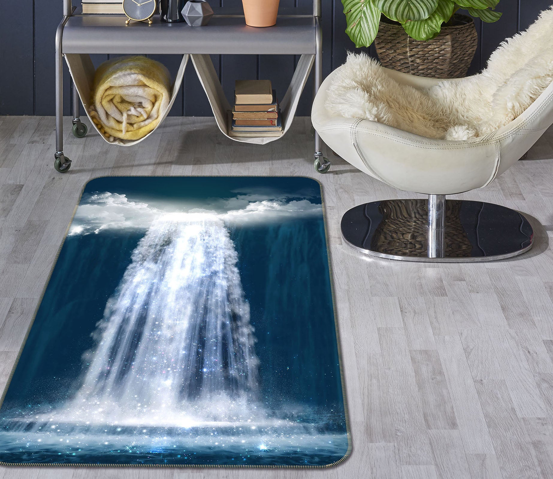 3D Waterfall 26174 Non Slip Rug Mat