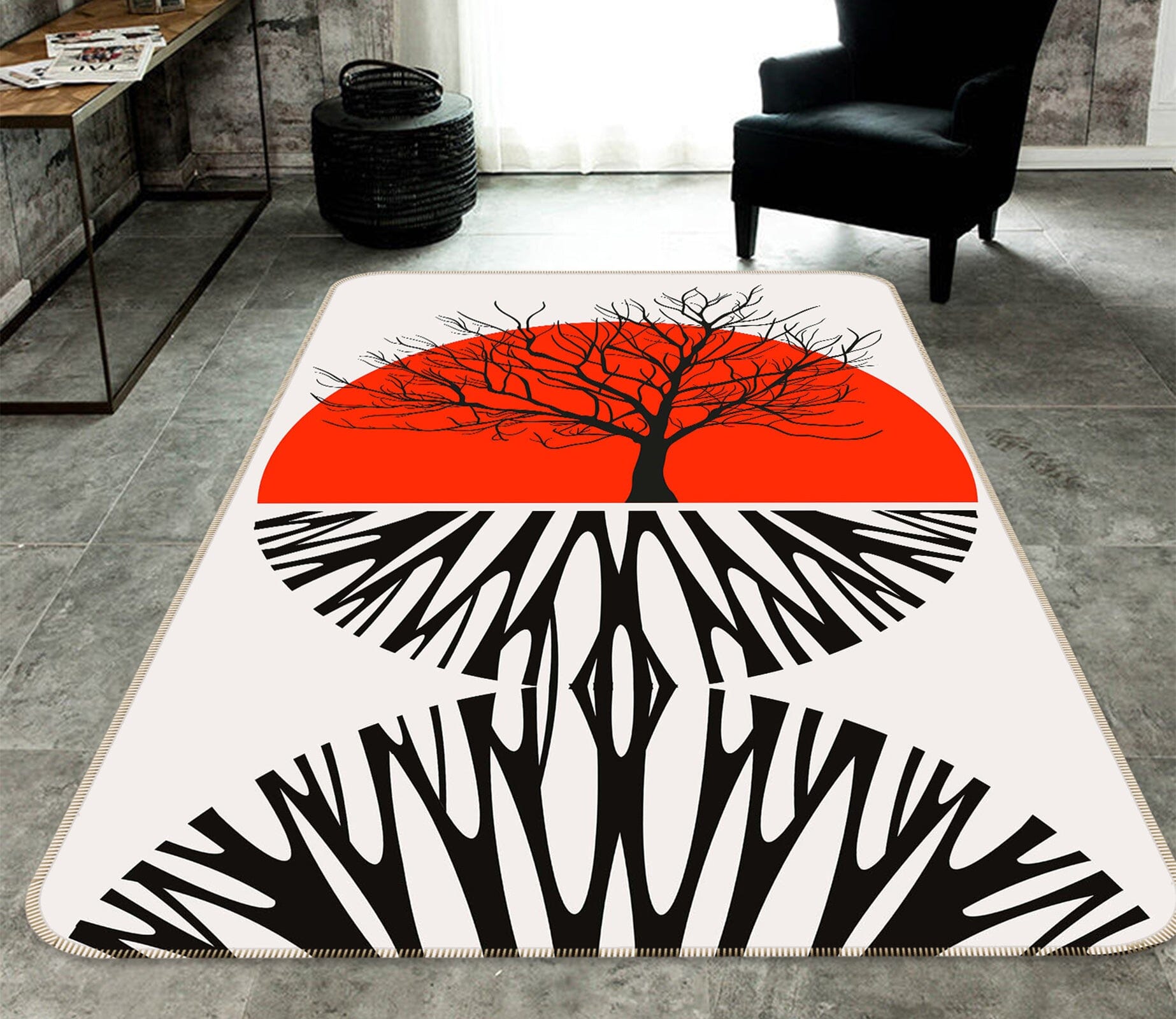3D Warming Roots 1134 Boris Draschoff Rug Non Slip Rug Mat Mat AJ Creativity Home 