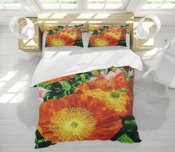 3D Pretty Flowers 2009 Allan P. Friedlander Bedding Bed Pillowcases Quilt Quiet Covers AJ Creativity Home 