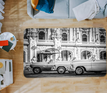 3D Black Gray Construction Car 67231 Vehicle Non Slip Rug Mat