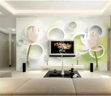 3D Lotus Circle 2010 Wall Murals Wallpaper AJ Wallpaper 2 