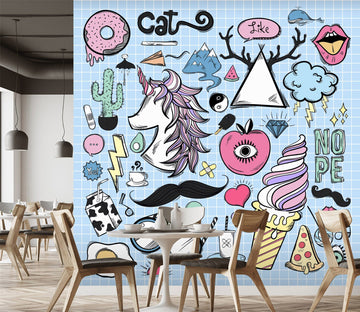 3D Unicorn Ice Cream 276 Wallpaper AJ Wallpaper 2 