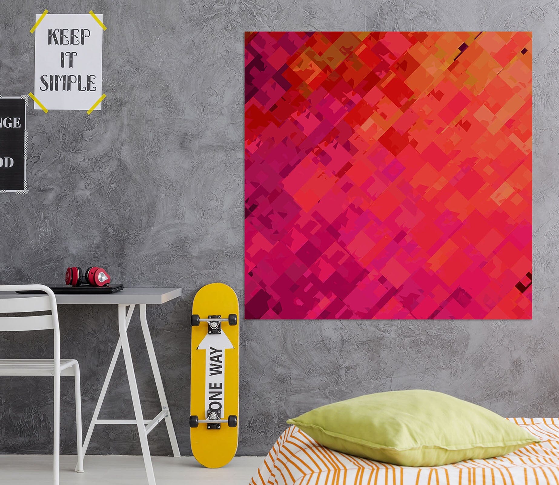 3D Orange Graffiti 006 Shandra Smith Wall Sticker Wallpaper AJ Wallpaper 2 