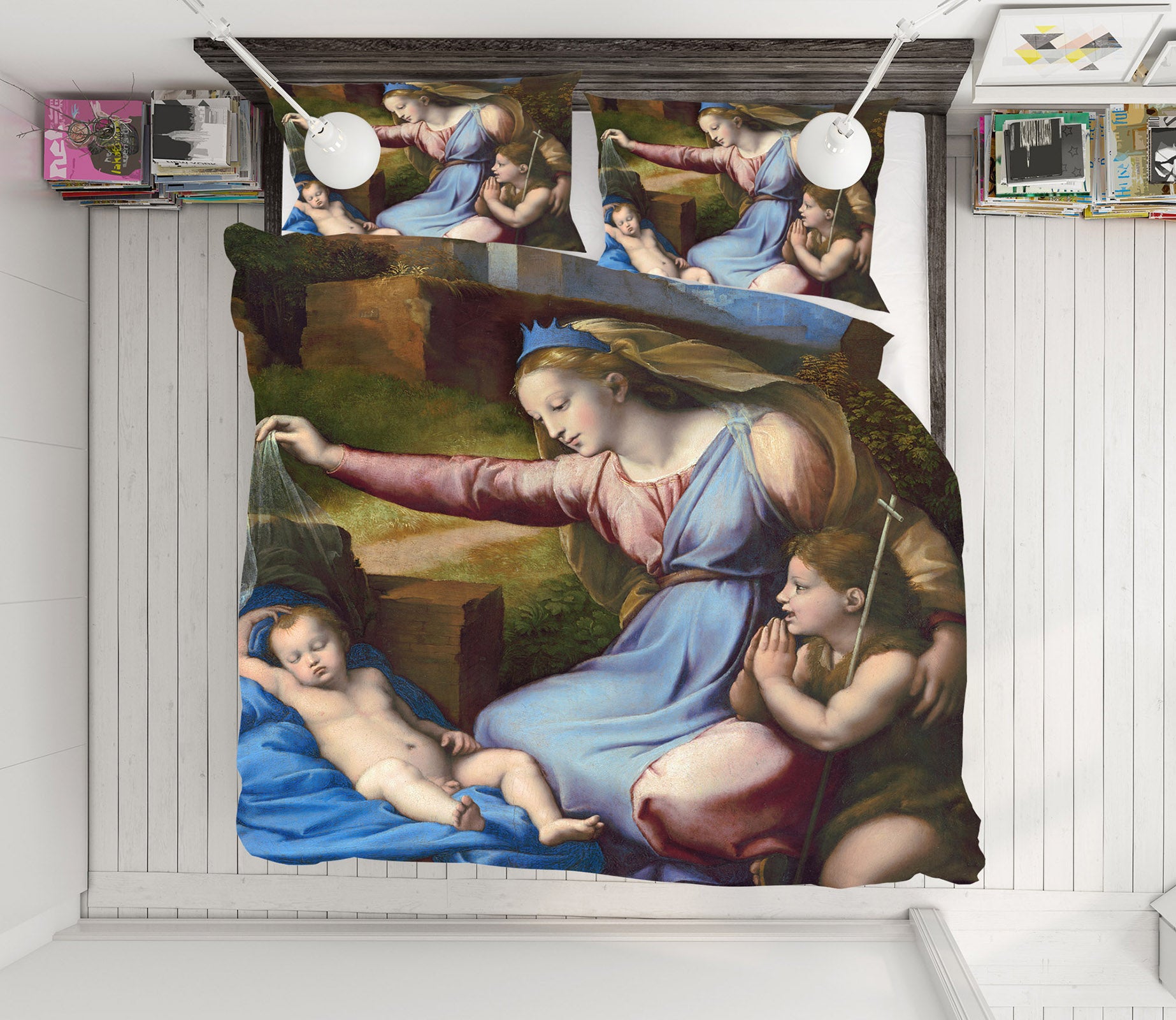 3D Woman Child 12176 Bed Pillowcases Quilt