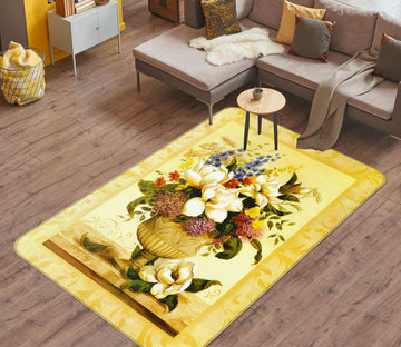 3D Vase Flowers 32103 Non Slip Rug Mat
