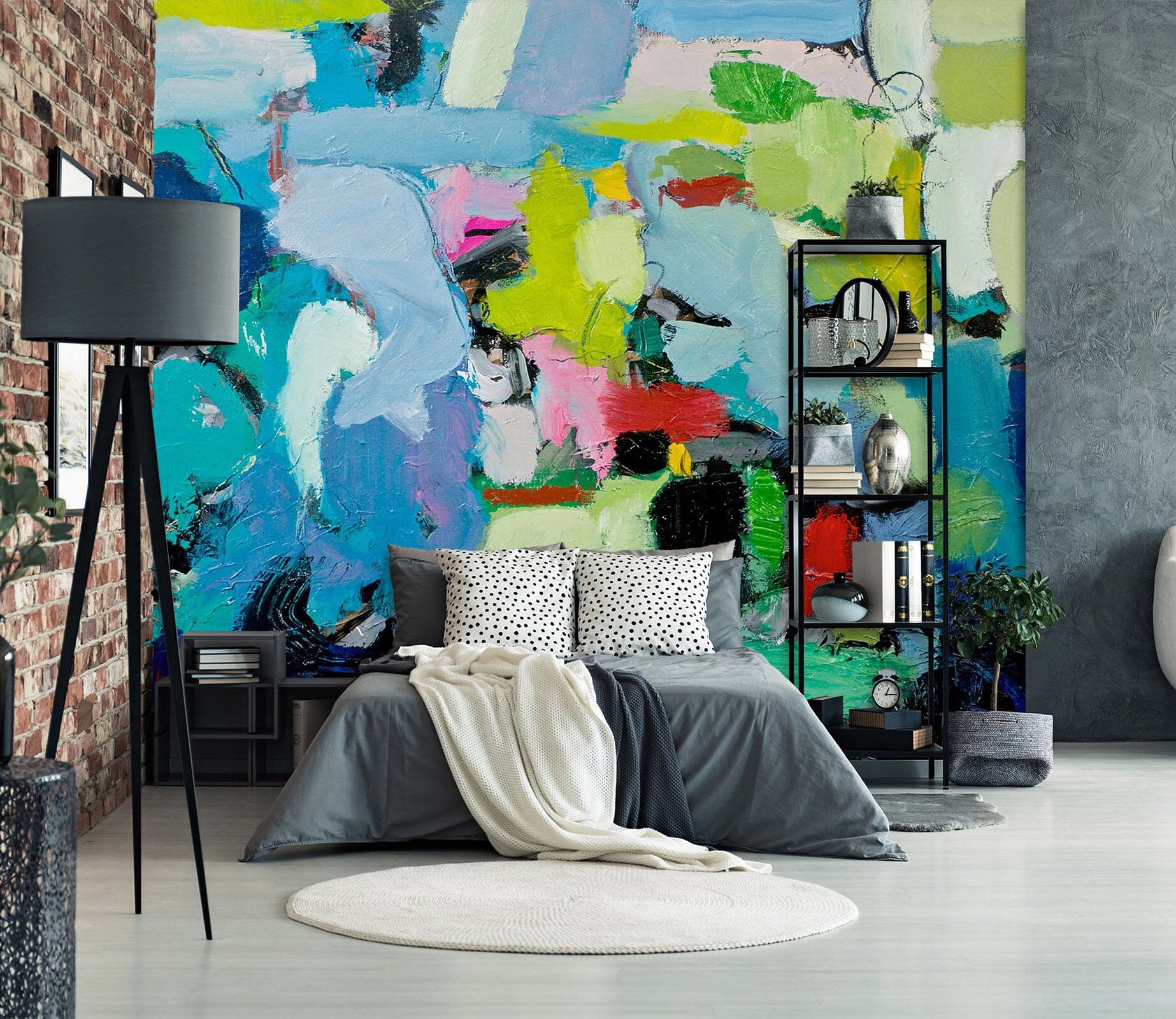 3D Blue Graffiti 176 Allan P. Friedlander Wall Mural Wall Murals Wallpaper AJ Wallpaper 2 