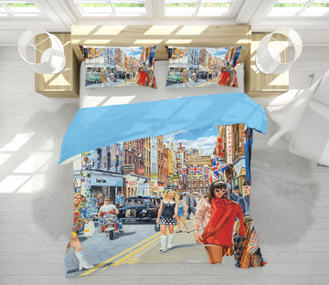 3D Carnaby Street 2013 Trevor Mitchell bedding Bed Pillowcases Quilt Quiet Covers AJ Creativity Home 