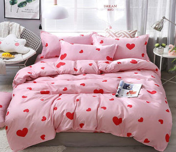 3D Love Pattern 12164 Bed Pillowcases Quilt