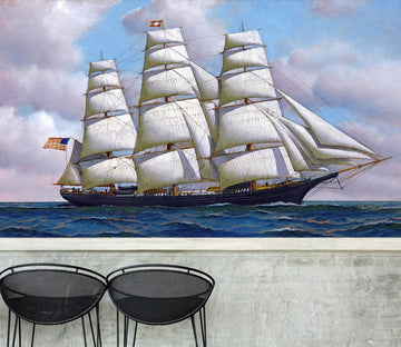 3D Sailboat 90230 Alius Herb Wall Mural Wall Murals
