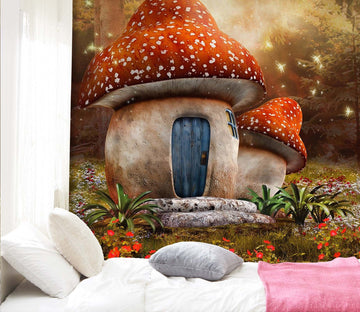 3D Mushroom House 028 Wall Murals Wallpaper AJ Wallpaper 2 