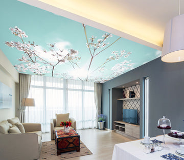 3D Sunshine White Flower 2573 Assaf Frank Ceiling Wallpaper Murals