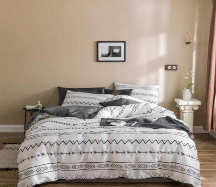 3D Curved Wavy Line 30092 Bed Pillowcases Quilt