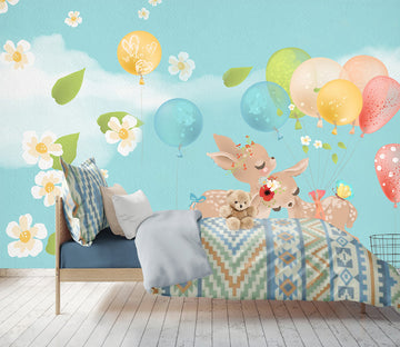 3D Colorful Balloons WC031 Wall Murals