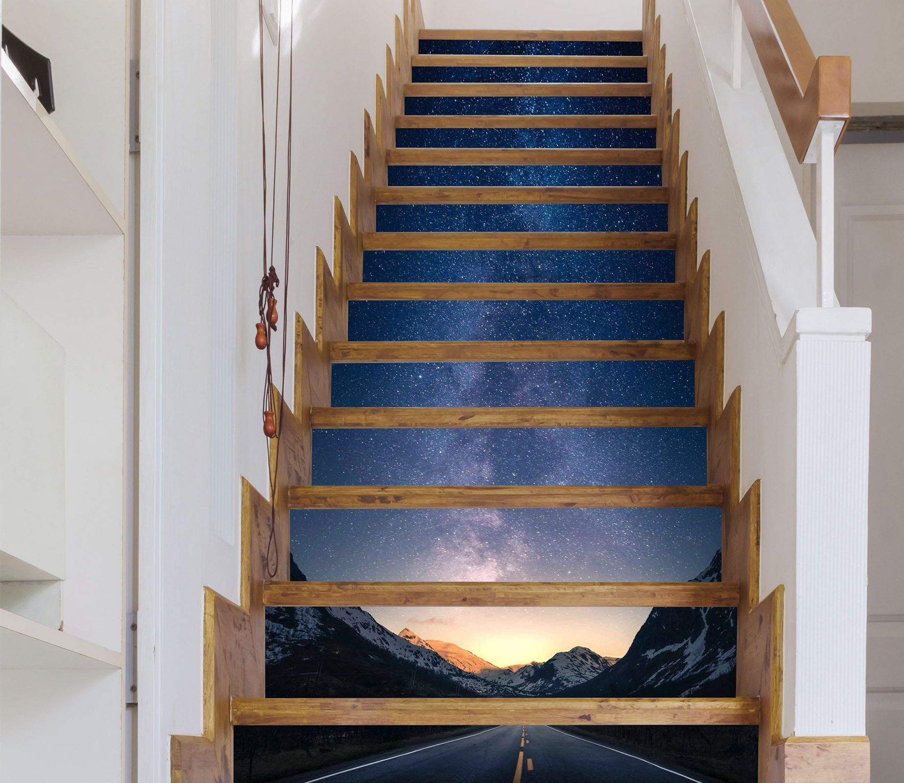 3D Starry Sky 6283 Stair Risers Wallpaper AJ Wallpaper 