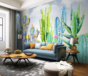 3D Green Cactus 2204 Wall Murals Wallpaper AJ Wallpaper 2 
