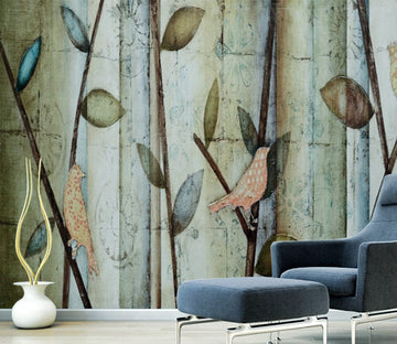 3D Painted Leaves WG275 Wall Murals Wallpaper AJ Wallpaper 2 