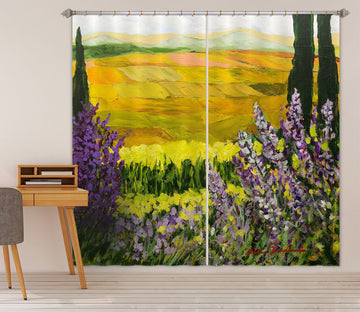 3D Purple Wild Flower 242 Allan P. Friedlander Curtain Curtains Drapes Curtains AJ Creativity Home 