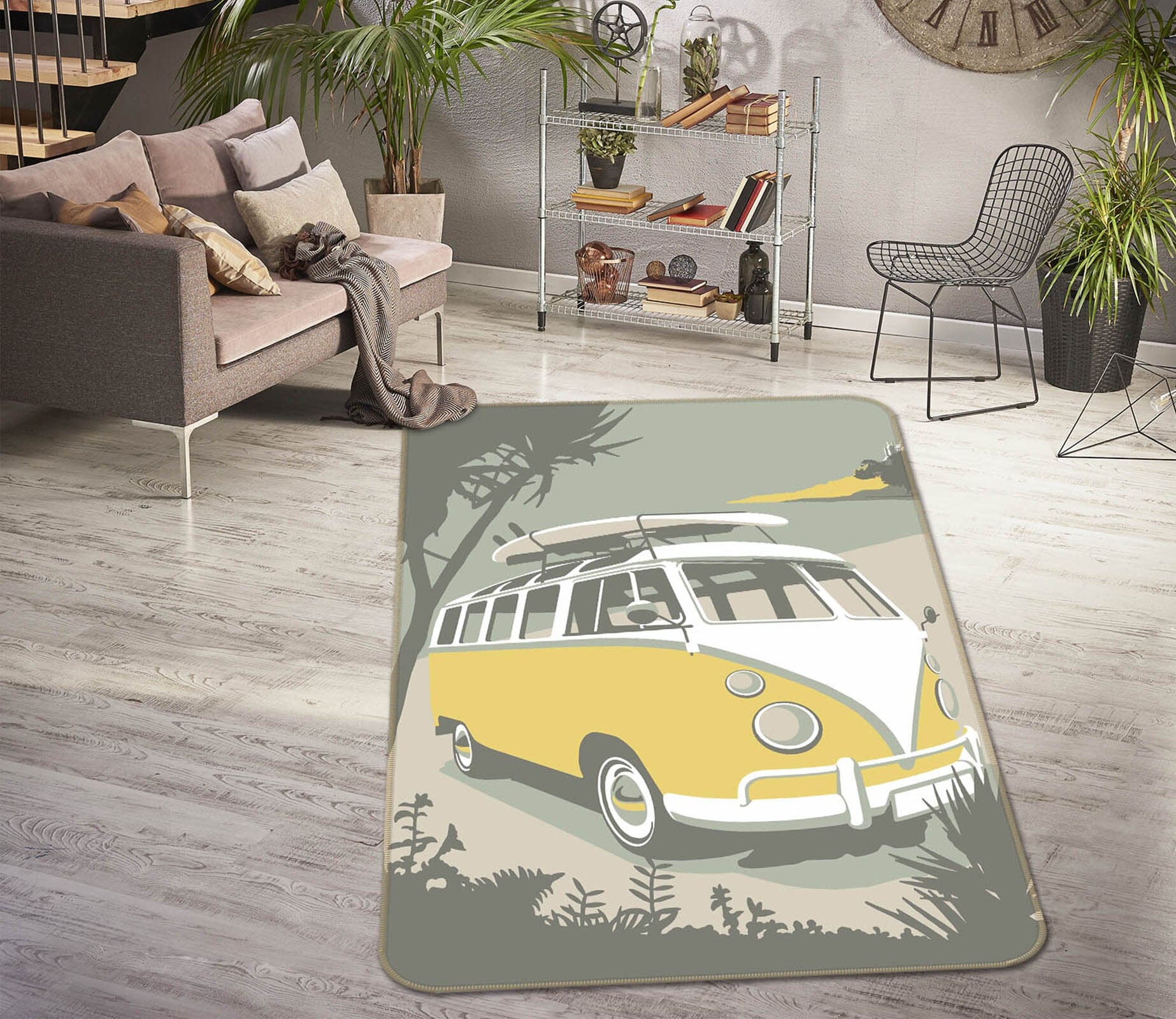3D Marazion Camper 1121 Steve Read Rug Non Slip Rug Mat Mat AJ Creativity Home 