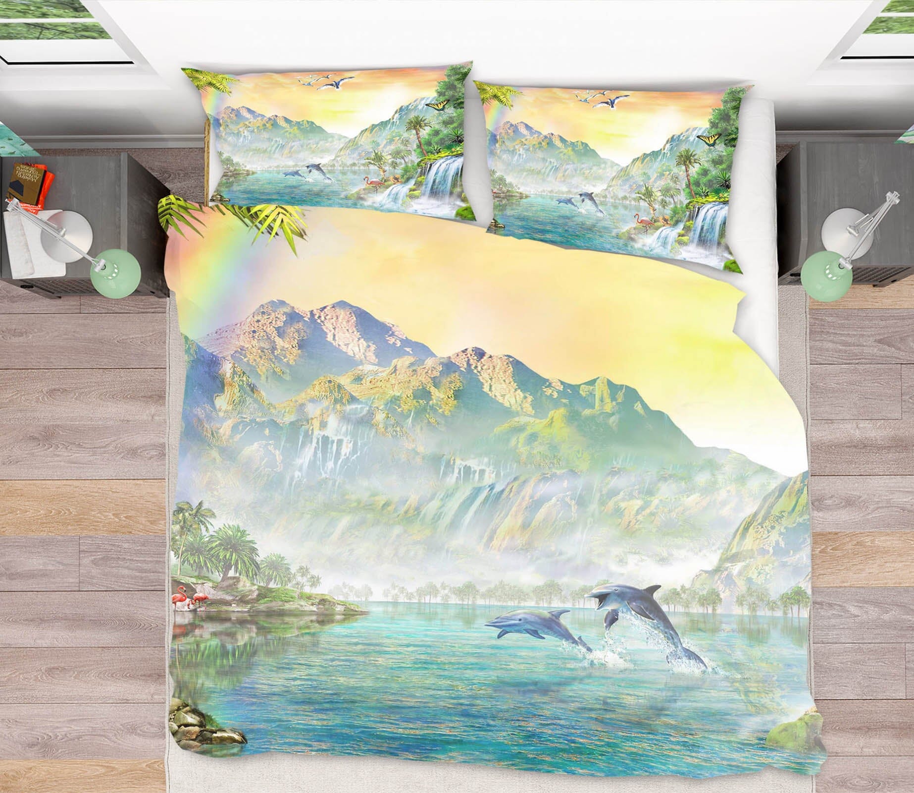 3D Canyon Rainbow 2118 Adrian Chesterman Bedding Bed Pillowcases Quilt Quiet Covers AJ Creativity Home 