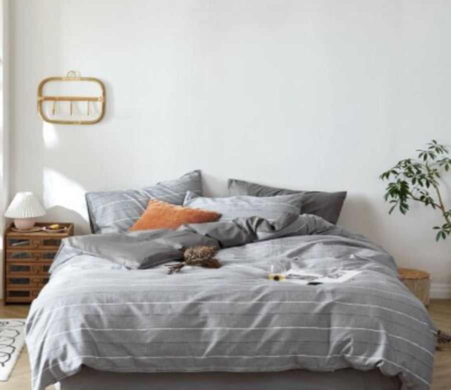 3D Gray 30019 Bed Pillowcases Quilt