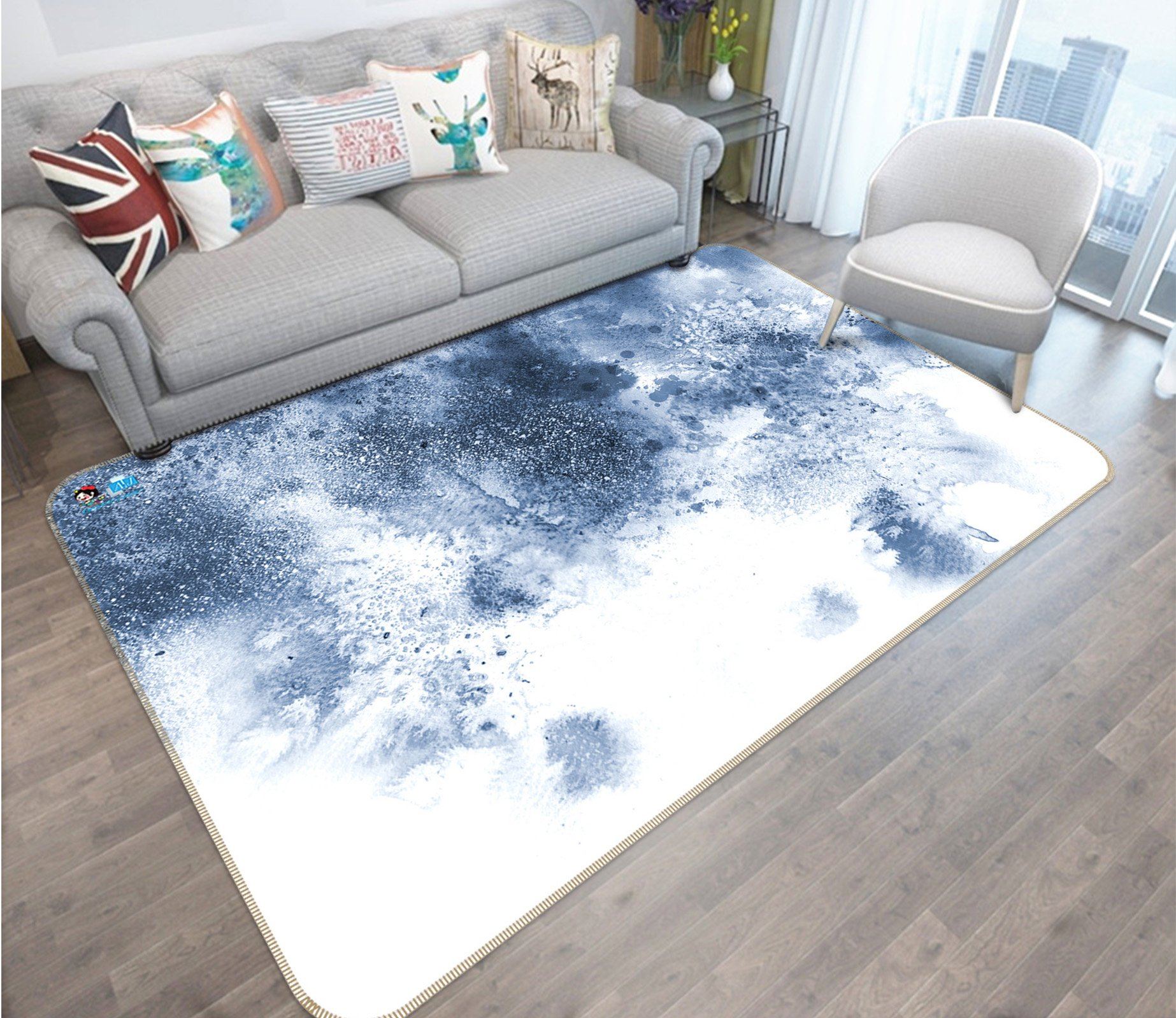 3D Ink And Wash 538 Non Slip Rug Mat Mat AJ Creativity Home 
