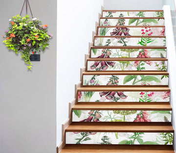 3D Flower Leaves Pattern 103208 Uta Naumann Stair Risers