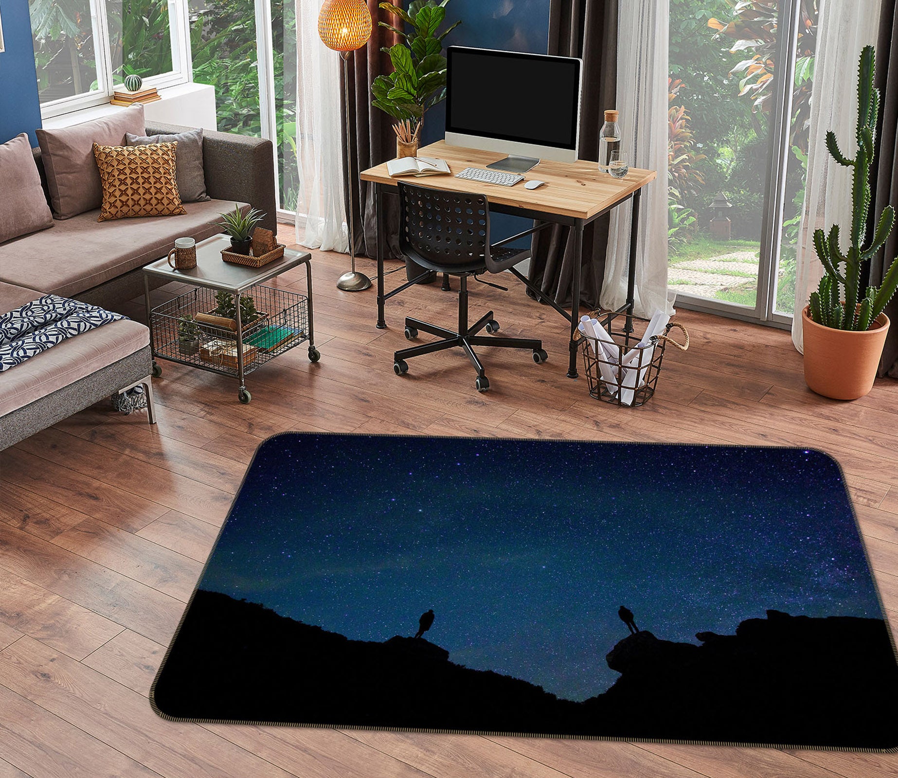3D Starry Sky 35201 Non Slip Rug Mat