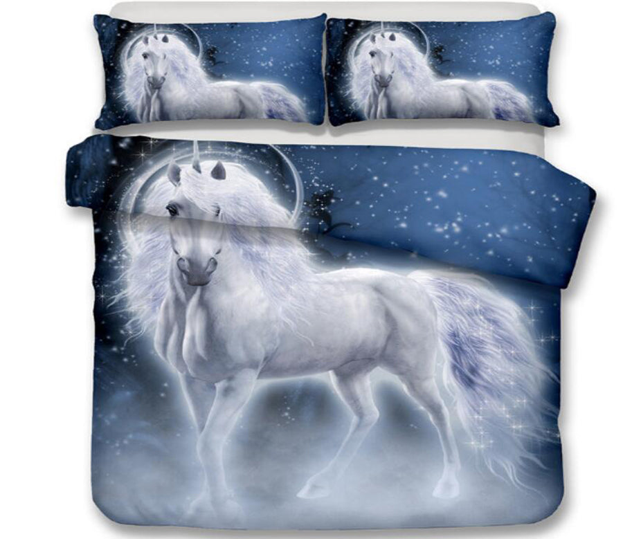 3D Star Unicorn 6132 Bed Pillowcases Quilt
