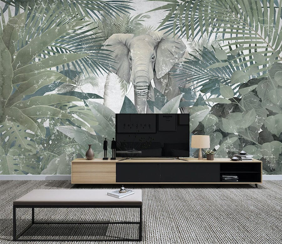3D Forest Elephant WG044 Wall Murals Wallpaper AJ Wallpaper 2 