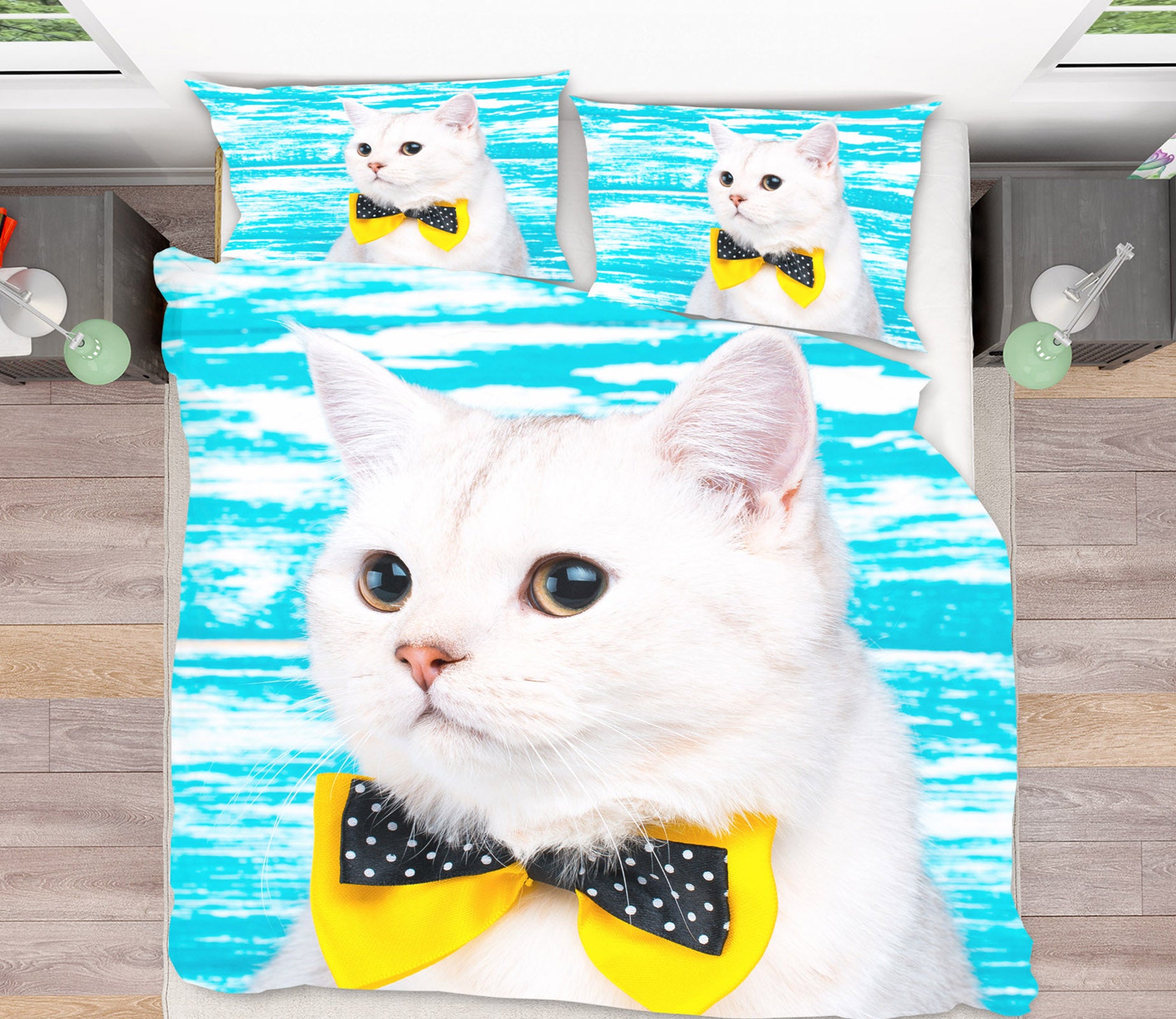3D Cat 15041 Bed Pillowcases Quilt
