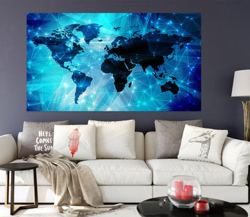3D Black Land 278 World Map Wall Sticker Wallpaper AJ Wallpaper 2 
