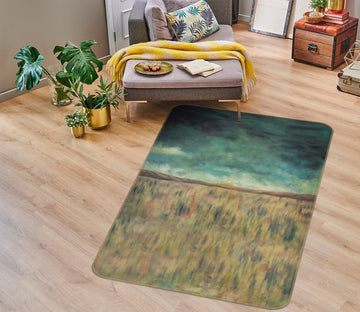 3D Oil Painting Grass 76096 Non Slip Rug Mat